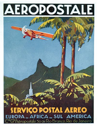 Aeropostale", service postal aérien, Rio de Janeiro - School Brazilian