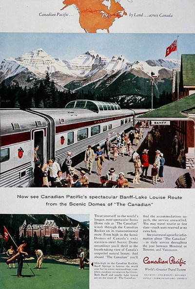 Publicité du chemin de fer Canadien Pacifique pour 