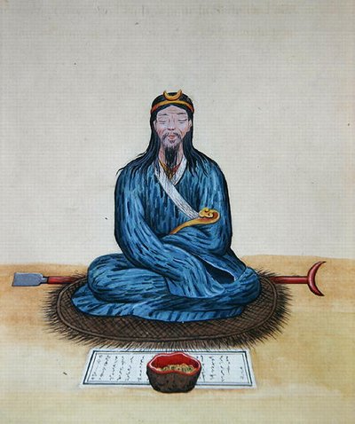 Un bonze pénitent, vers 1785 - School Chinese
