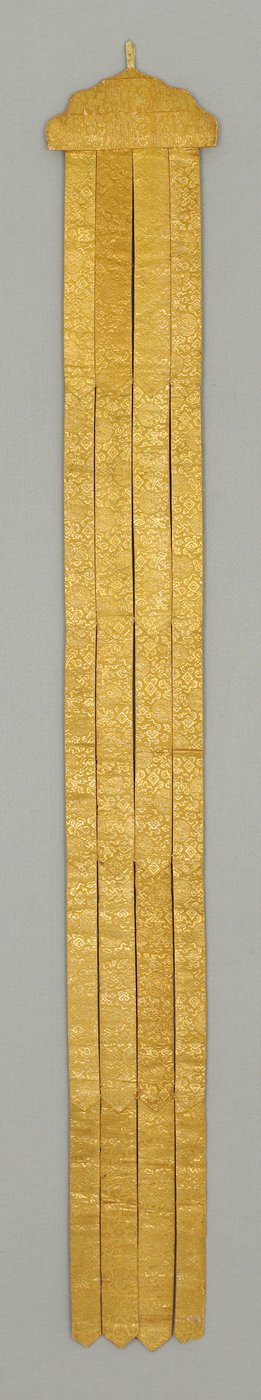 Banderole/Tenture de temple, vers 18ème siècle (Brocade de soie) - School Chinese