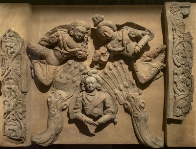 Bas-relief illustrant une vie antérieure du Bouddha : Vishvantara Jataka. Chine, Xinjiang. Fin du 6e début du 7e siècle - School Chinese