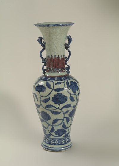 Vase Ming bleu et blanc - School Chinese