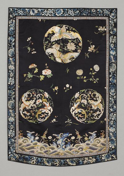 Tenture, vers 1750-1800 (Soie avec broderie (point de satin), teintures naturelles et synthétiques) - School Chinese