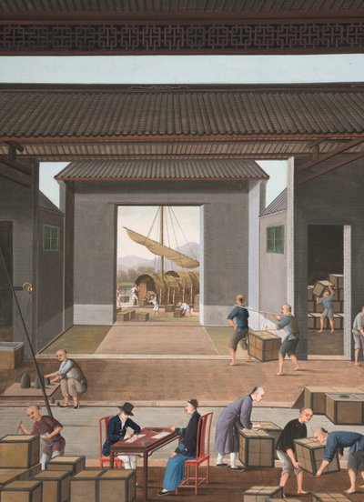 Production de thé, c. 1820 - School Chinese