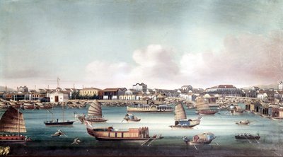 Le port de Canton (Chine) vers le milieu du 19ème siècle. - School Chinese