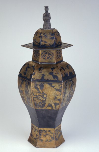 Vase et couvercle, dynastie Ming - School Chinese