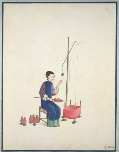 Tissage de la soie, vers 1800 - School Chinese