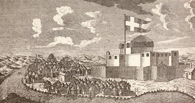Fort colonial danois de Fredensborg, Ningo, Ghana, tel qu