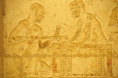 Égypte ancienne, sculpture/peinture murale, tombeau de Petosiris, Tuna el Gebel, 300 av. J.-C., charpentiers au travail - School Egyptian
