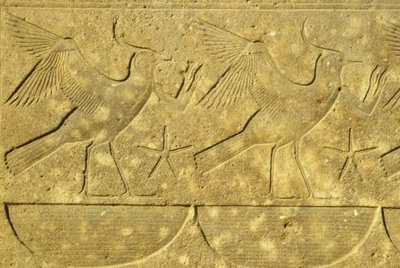 Égypte ancienne, peinture murale/sculpture, Alouettes, représentant les diverses tribus d