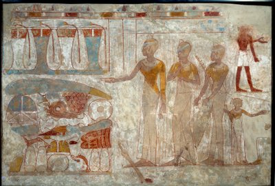 Art égyptien ancien : musiciens à un banquet - School Egyptian