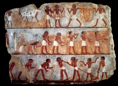 Semis et récolte de la tombe du scribe Unsou (fresque) - School Egyptian