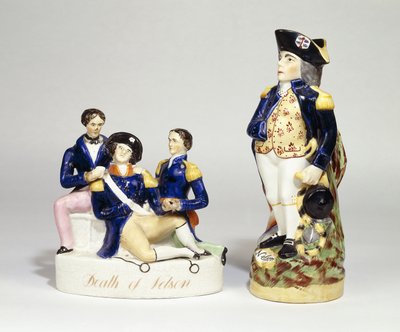 Groupe de portrait de Staffordshire de la mort de Nelson - School English