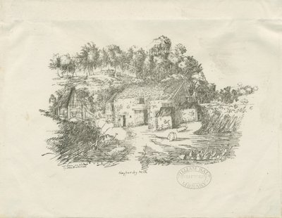 Biddulph - Knypersley Mill (lithographie) - School English