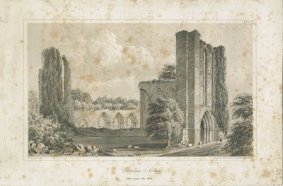Abbaye de Croxden : lithographie - School English