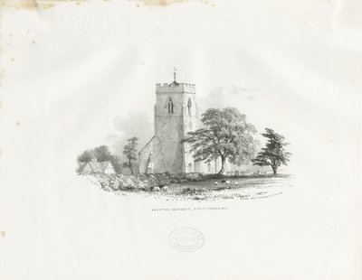 Église de Drayton Bassett (lithographie) - School English