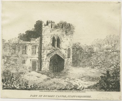 Château de Dudley - La Porte (lithographie) - School English