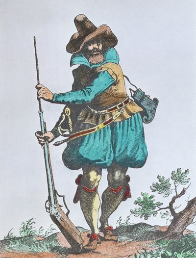 Soldat allemand du début du XVIIe siècle, armé d