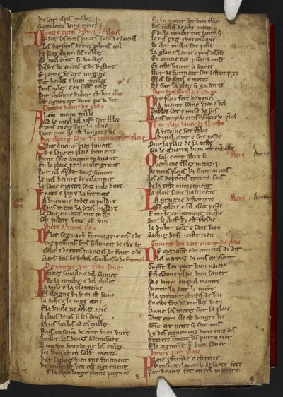 Novele cirurgerie, extrait (365 lignes). Une collection de recettes médicales en vers anglo-normands - School English