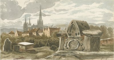 Lichfield - Ancienne tombe dans le cimetière de St. Michael - School English