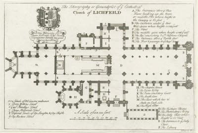 Cathédrale de Lichfield - Plan au sol - School English