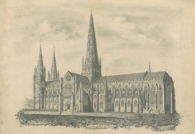 Cathédrale de Lichfield - Vue sud-est - School English
