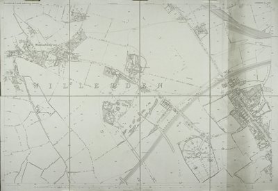 Carte de Willesden, Londres (litho) - School English