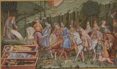 Riches et pauvres médiévaux se rassemblent devant les morts pendant la peste noire - School English