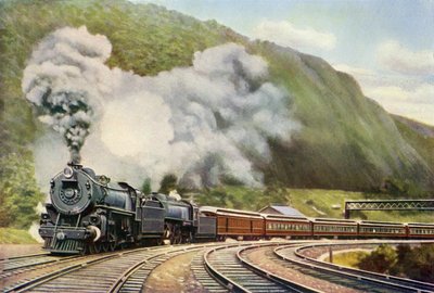 New York to Chicago Express, tiré de "The Wonder Book of Railways" de Harry Golding (impression) - School English
