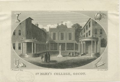 Oscott - Collège St. Mary : gravure sur acier, nd [?19e siècle] (impression) - School English