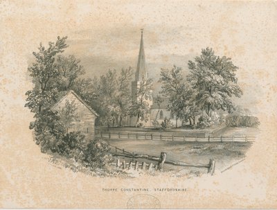 Église de Thorpe Constantine (lithographie) - School English