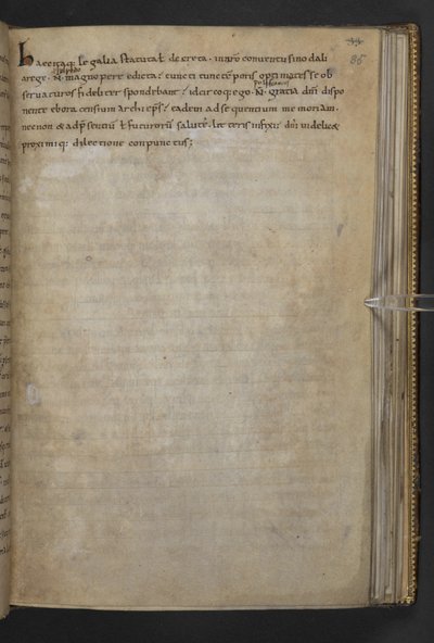Thureth; code de loi anglo-saxon VI Æthelred, en latin et vieil anglais, Cotton MS Claudius A III f.35r - School English