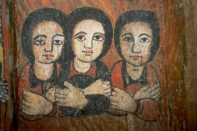 Détail de peinture murale - School Ethiopian