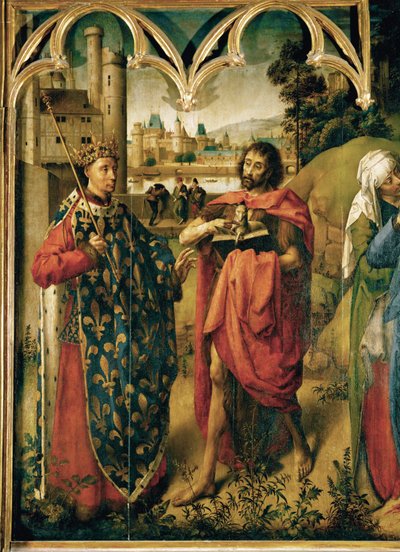 Louis IX, Le Saint avec Saint Jean-Baptiste ... - School Flemish