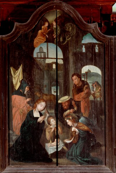 Triptyque de la Nativité, panneau central (détail) - School Flemish
