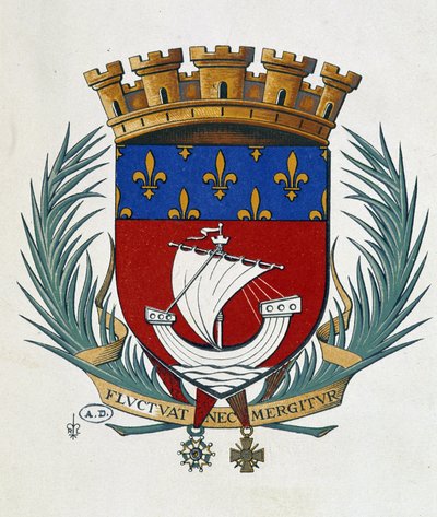 Blason de Paris "Fluctuat Nec Mergitur" - School French