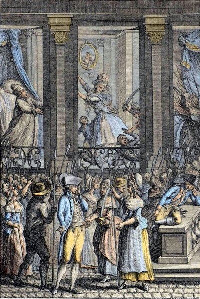 Révolution française - La terrible nuit du 5 au 6 octobre 1789 à Versailles - agression de Louis XVI et Marie-Antoinette - School French