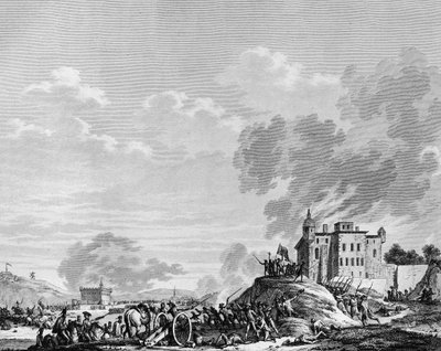 Révolution française : Capture du camp de Jalès en Ardèche par les patriotes révolutionnaires en juillet 1792. Paris, Bibliothèque de l