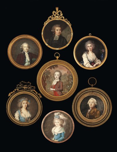 Groupe de miniatures par divers artistes - School French