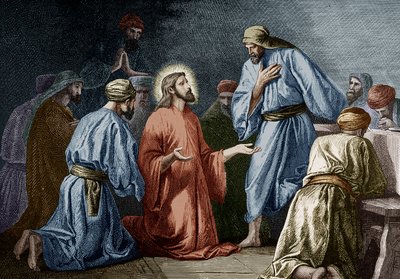 Jésus-Christ enseignant la prière à Jean - School French