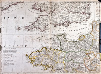 Carte de la région de Basse-Normandie en France - School French