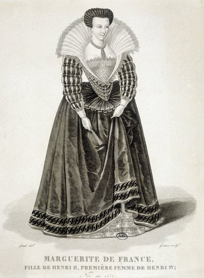 Portrait de Marguerite de Valois, dite Reine Margot (1553-1615), reine de Navarre, première épouse de Henri IV - School French