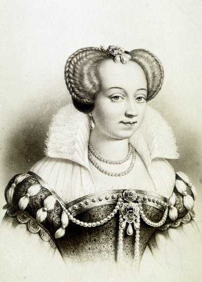 Portrait de Marguerite de Valois, dite Reine Margot (1553-1615), reine de Navarre, première épouse de Henri IV - School French