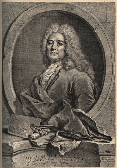 Portrait de Nicolas de Largillierre (gravure) - School French