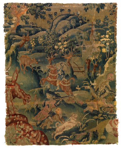 Tapisserie représentant des animaux dans la forêt ou la campagne - School French