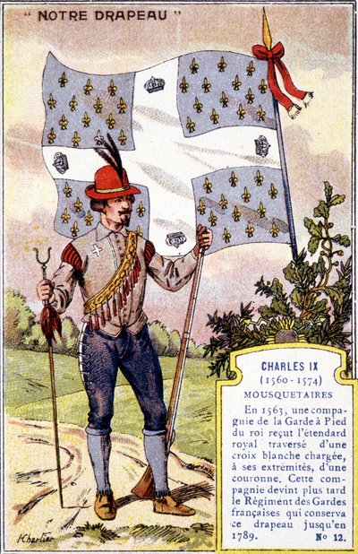 La bannière des Mousquetaires de Charles IX - School French