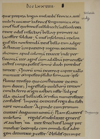 Récit de la traversée du fleuve Elbe par Charlemagne, 789 - School German