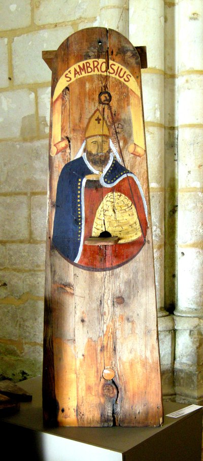 Ruche avec une image de Saint Ambroise - School German