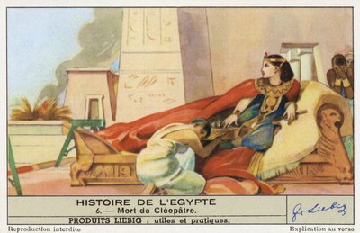 Mort de Cléopâtre, Carte Liebig - School German