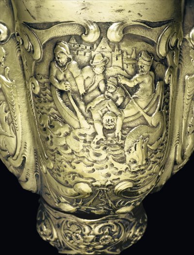 Coupe nautile montée, Nagyszeben, milieu du XVIIe siècle (détail) - School Hungarian
